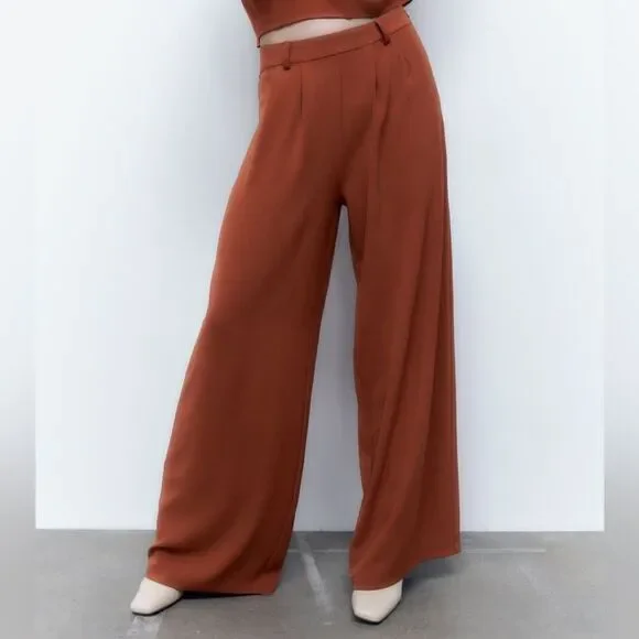Zara Wide Leg Palazzo Pants - Picture 1 of 11